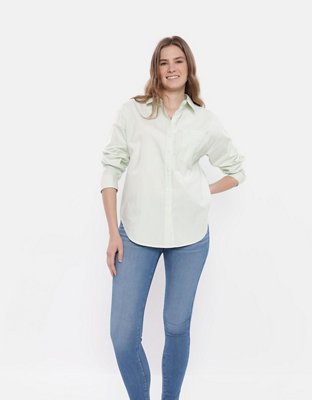 AE Oversized Oxford Button-Up Shirt