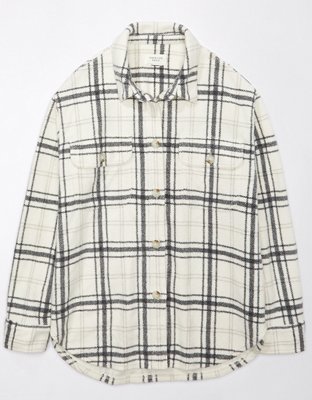 AE Oversized Plaid Fleece & Love Shacket