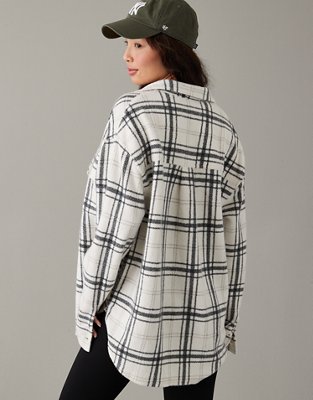 AE Oversized Plaid Fleece & Love Shacket