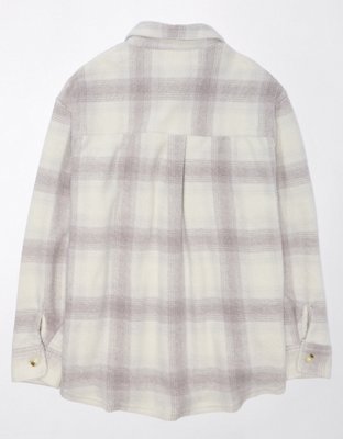 AE Oversized Plaid Fleece & Love Shacket