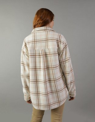 AE Oversized Plaid Fleece & Love Shacket