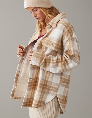 AE Oversized Plaid Flannel Shirt