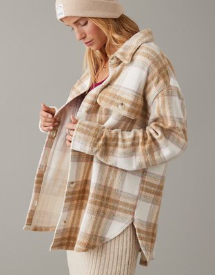 AE Sobrecamisa Extragrande de Fleece y Amor de Diseño Escocés