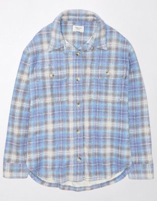 AE Oversized Plaid Flannel Shirt