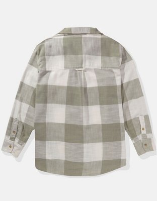 AE Oversized Plaid Flannel Shirt