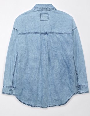 AE Oversized Denim Button-Up Shirt
