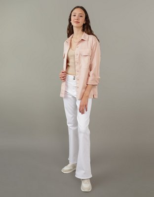 AE Long-Sleeve Cargo Button-Up Shirt