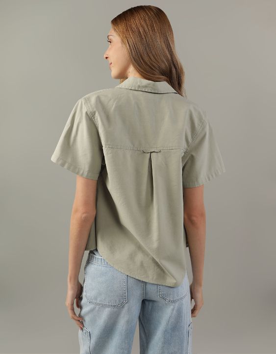 AE Short-Sleeve Button-Up Shirt