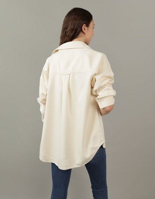 AE Go Big Camisa Extragrande de Denim