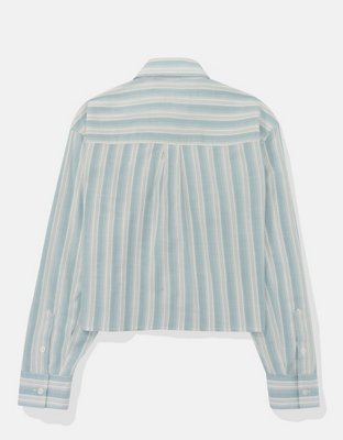AE Cropped Button-Up Shirt
