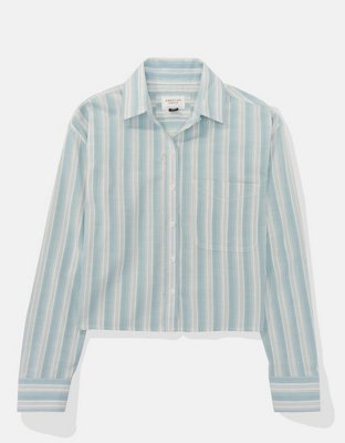 AE Cropped Button-Up Shirt