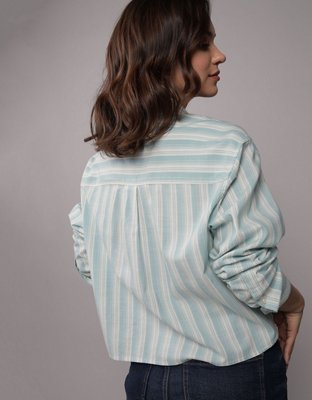 AE Cropped Button-Up Shirt