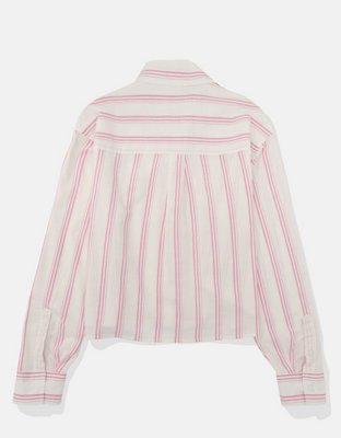 AE Cropped Button-Up Shirt