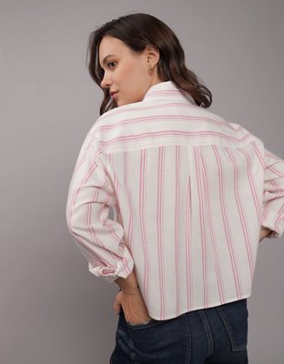 AE Cropped Button-Up Shirt