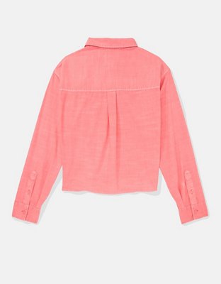 AE Cropped Button-Up Shirt