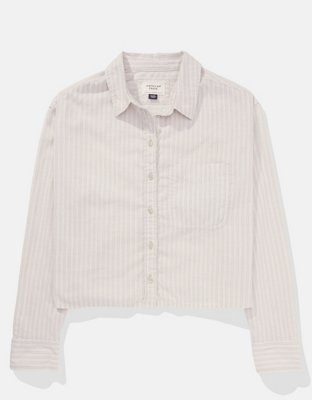 AE Cropped Button-Up Shirt