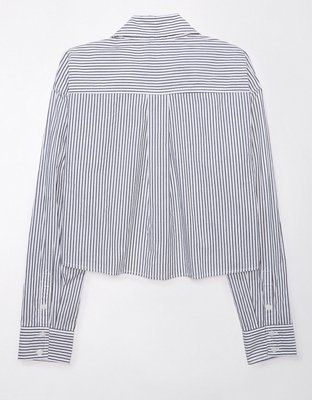 AE Cropped Perfect Button-Up Shirt