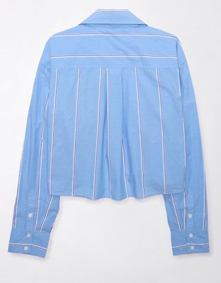 AE Cropped Perfect Button-Up Shirt