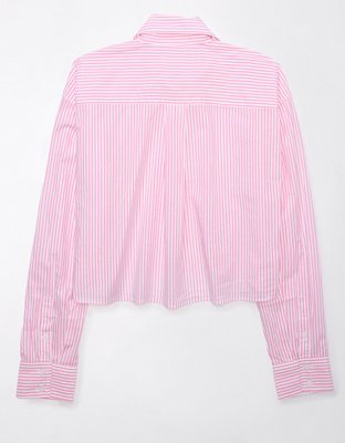 AE Cropped Perfect Button-Up Shirt