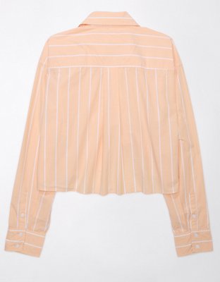 AE Cropped Perfect Button-Up Shirt