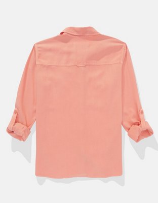 AE Bestie Long-Sleeve Button-Up Shirt