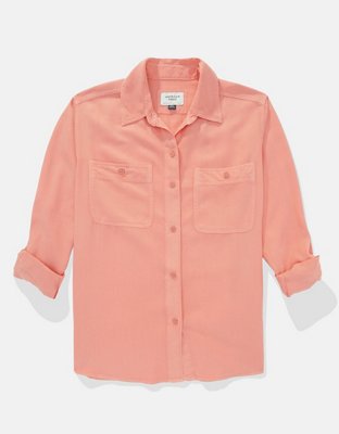AE Bestie Long-Sleeve Button-Up Shirt