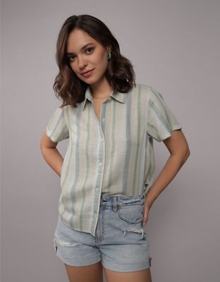 AE Short-Sleeve Button-Up Shirt