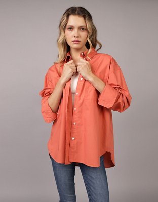 AE Oversized Perfect Button-Up Shirt