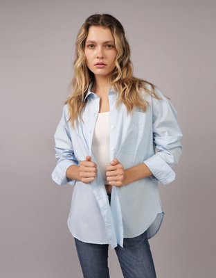 AE Oversized Perfect Button-Up Shirt