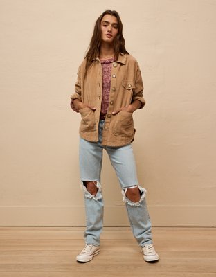 AE Corduroy Cropped Shacket