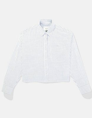 AE Long-Sleeve Crop Prep Shirt
