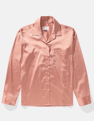 AE Camisa de Satén con Botones