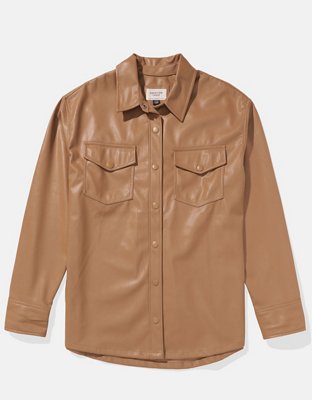 AE Vegan Leather Shacket