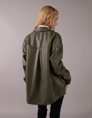 AE Vegan Leather Shacket