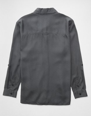 AE Bestie Long-Sleeve Button-Up Shirt