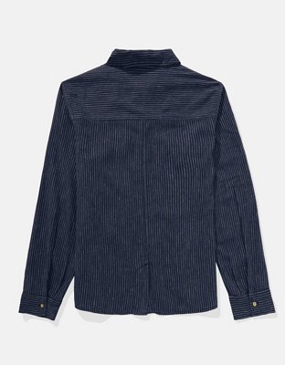 AE Weekend Vibes Linen-Blend Long-Sleeve Button-Up Shirt