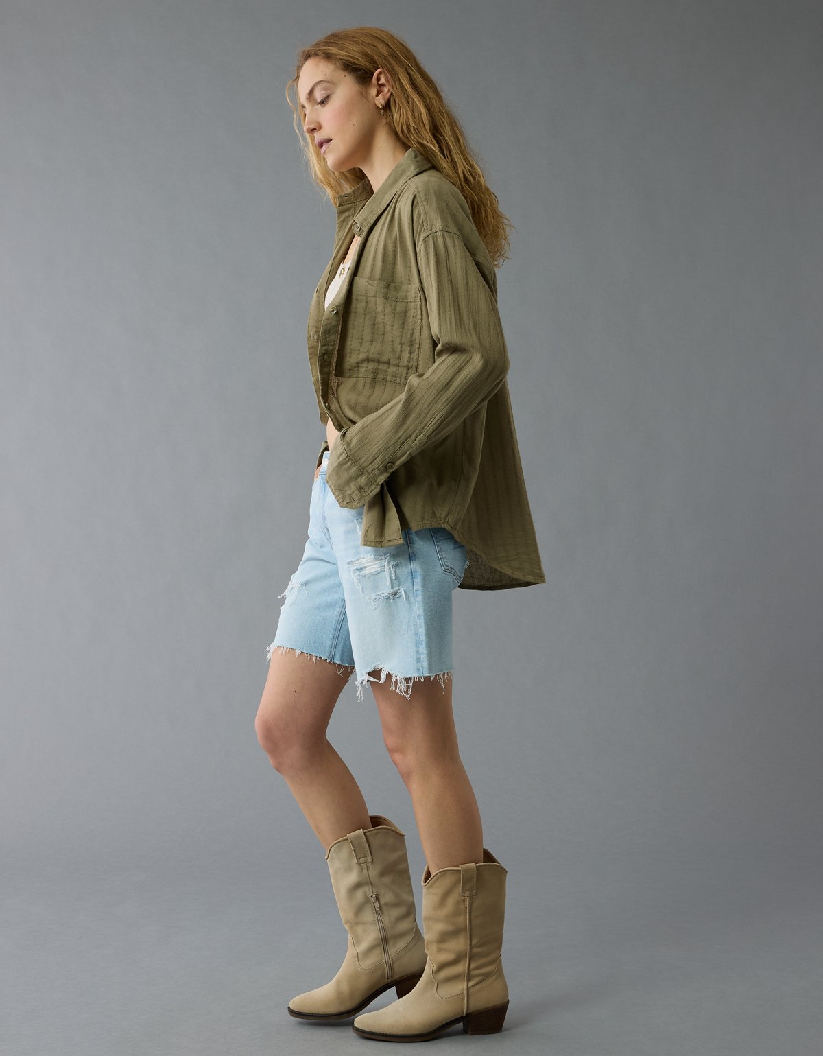AE Perfect Button-Up Shirt - image 5