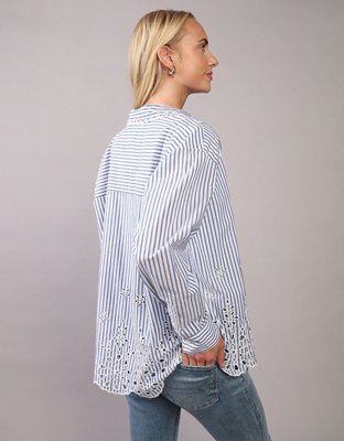 AE Camisa con Botones Bordada Perfecta