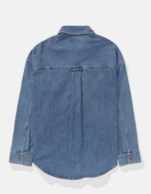 AE Dreamy Drape Camisa Extragrande con Botones