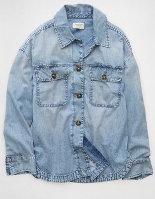 AE Studded Denim Shacket