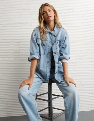AE Studded Denim Shacket