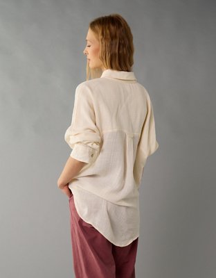 AE Oversized Button-Up Shirt