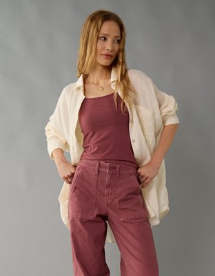 AE Oversized Button-Up Shirt