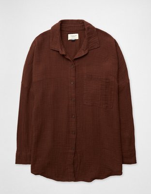 AE Oversized Button-Up Shirt
