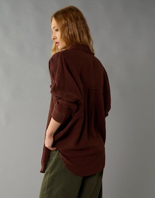 AE Oversized Button-Up Shirt