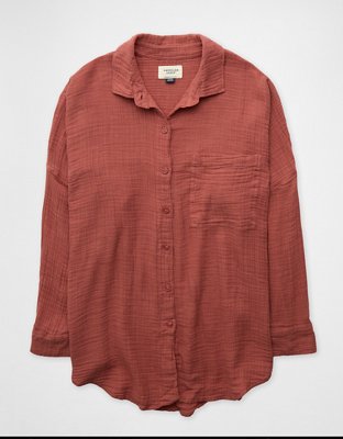 AE Oversized Button-Up Shirt