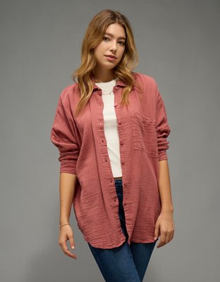AE Oversized Button-Up Shirt