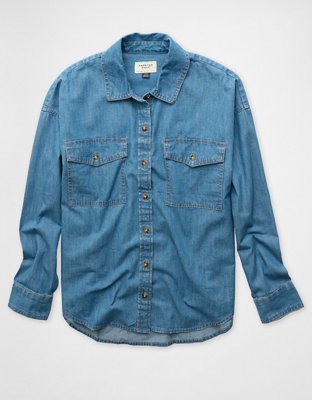 AE Oversized Lightweight Chambray Shirt
