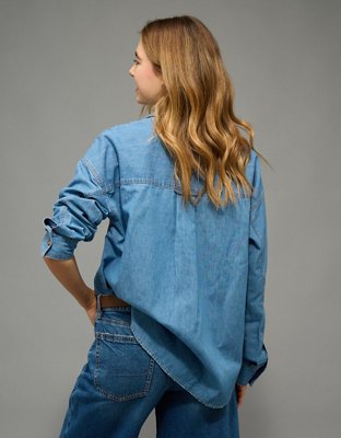 AE Oversized Lightweight Chambray Shirt