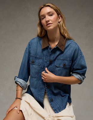 AE Lightweight Denim Shacket